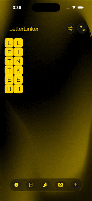 Letter Linker theme chooser gif